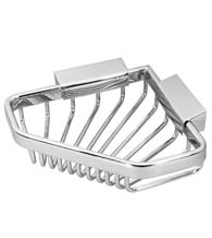 Pentagon Polished Chrome Corner Wire Basket, Deltana WBP542