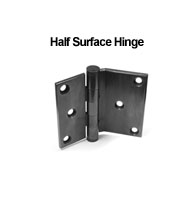 3 x 3-1/2 Solid Brass Half Surface Hinge Pair, Deltana DHS3035