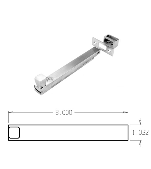 Brushed Chrome Surface Bolt