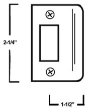1-1/2 Inch Lip Strike Plate, Don-Jo 9115