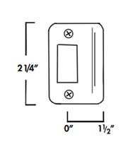 1-1/2 Inch Lip Radius Corner Strike Plate, Don-Jo 9115-RC