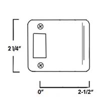 2-1/2 Inch Lip Radius Corner Strike Plate, Don-Jo 9125-RC