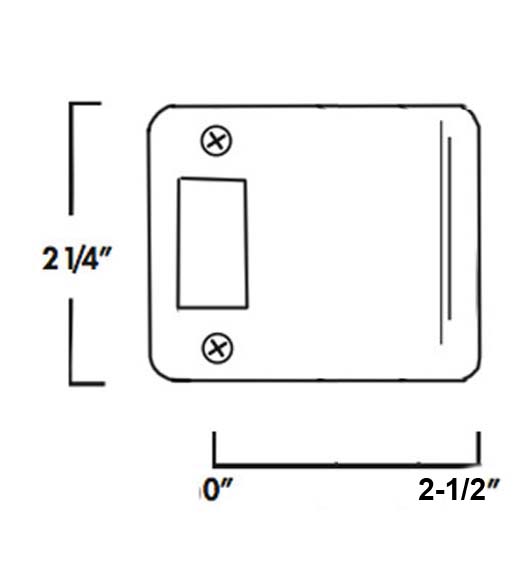 2-1/2 Radius Corner Strike Plate