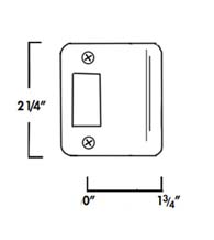 1-3/4 Inch Lip Radius Corner Strike Plate, Don-Jo 9175-RC
