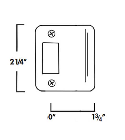 1-3/4 Radius Corner Strike Plate
