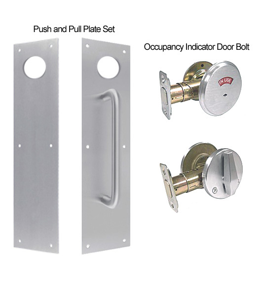 Restroom Door Push and Pull Set
