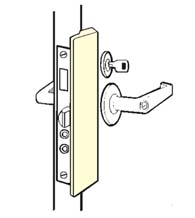 Outswinging Entry Door Slimline Latch Guard, Don-Jo LP-2878