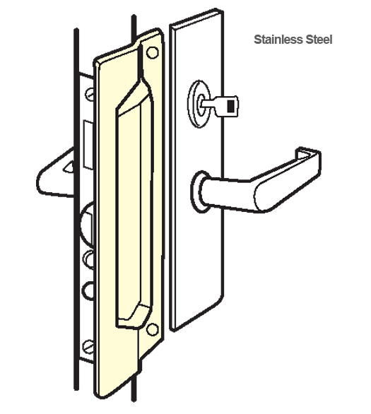 Stainless Steel Mortise Latch Guard Plate