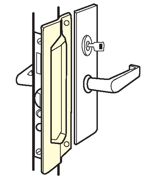 Outswing Door Steel Mortise Latch Guard