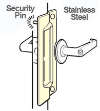 Outswing Door Stainless Security Pin Latch Guard, Don-Jo PLP-111-630