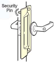 Outswing Door Security Pin Latch Guard, Don-Jo PLP-211