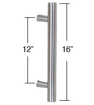 16 Inch Contemporary Stainless Steel Door Pull