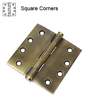 4 x 4-1/2 Brass Hinge