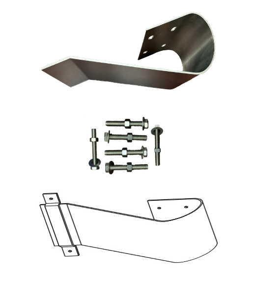 19 x 8 Stainless Steel  Door Bumper Guard