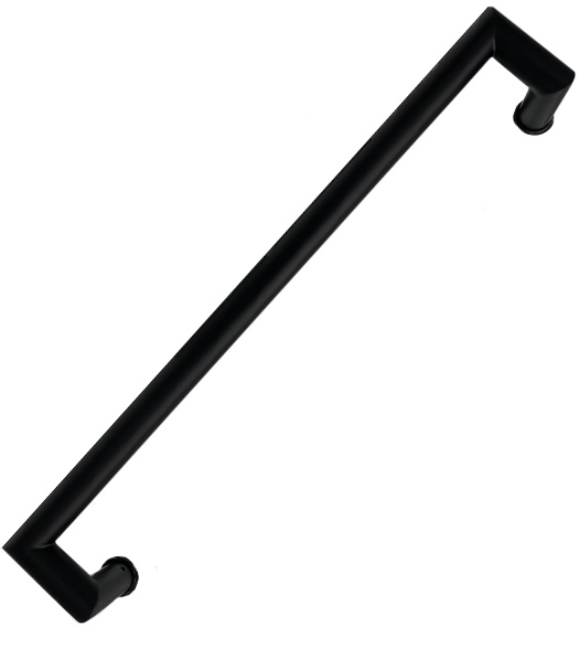 Offset Matte Black 24 Inch Round Pull
