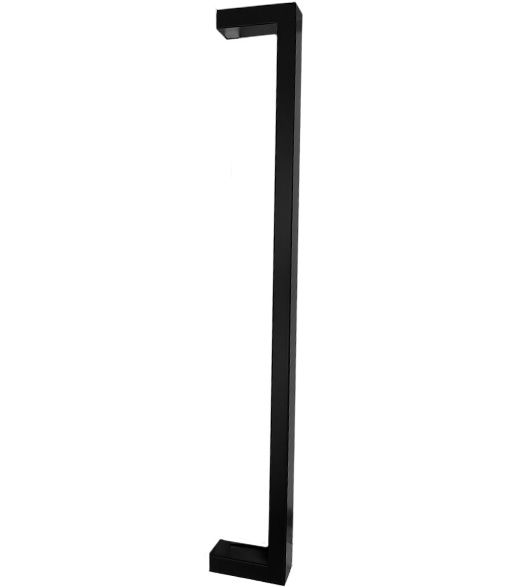 24 Inch Matte Black Mitered Door Pull