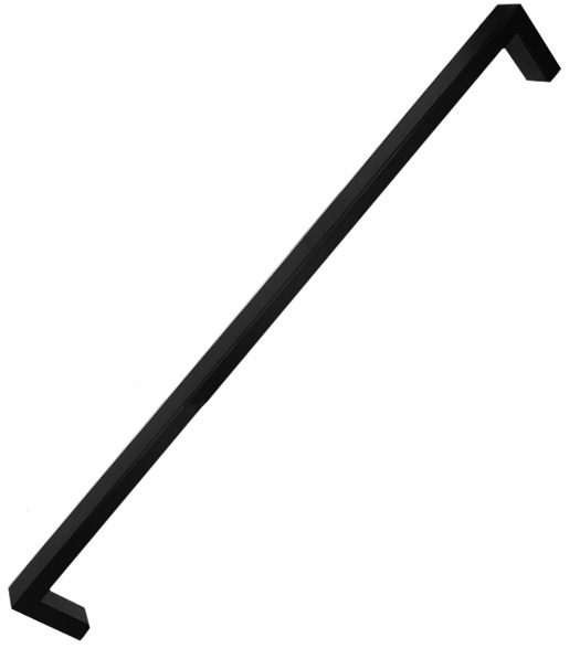 48 Inch Matte Black Mitered Door Pull