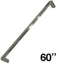 Rodas 60 Inch Door Pull in Brushed Stainless Steel