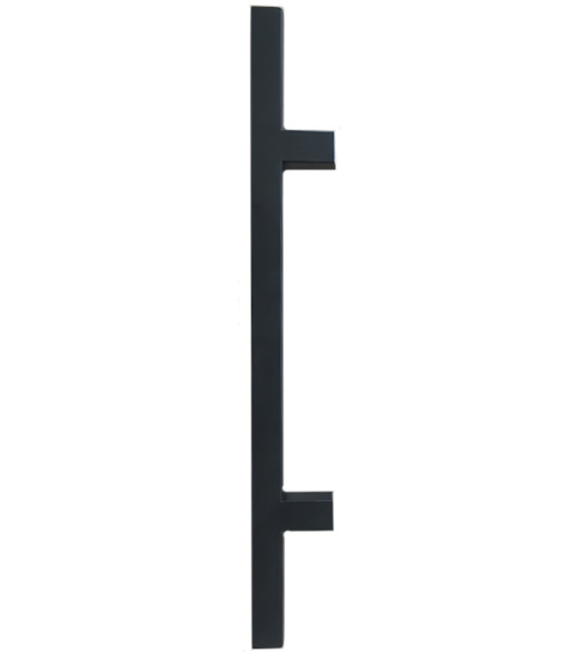 Modern 24 Inch Matte Black Square Door Pull
