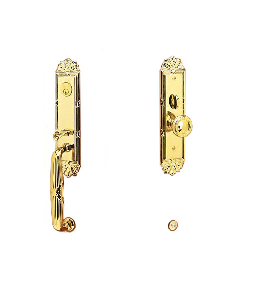 Ribbon and Reed Mortise Entrance Handleset