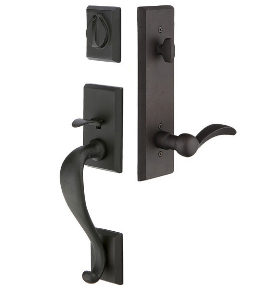 Sandcast Bronze Rectangular Handleset