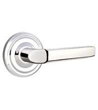 Milano Lever with Regular Rose, Emtek 8050M