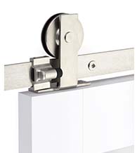 5 Foot Single Door Stainless Steel Barn Door Kit, Emtek B120105-SD-FT-SS
