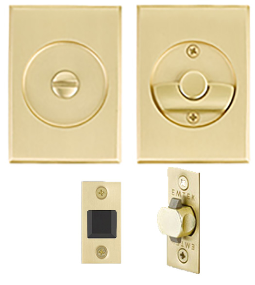 Rectangular Pocket Door Privacy Set