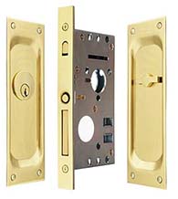 Classic Pocket Door Keyed Entry, Emtek 2103