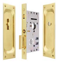 Classic Pocket Door Privacy Set, Emtek 2105