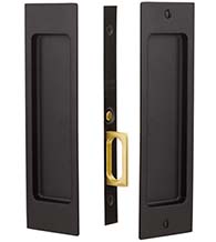 Rustic Modern Rectangular Passage Pocket Door Set, Emtek 2124