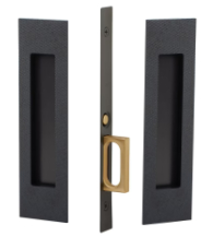 Knurled Narrow Rectangular Passage Pocket Door Set, Emtek 2194