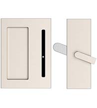 Modern Barn Door Privacy Lock with Flush Pull, Emtek 222202