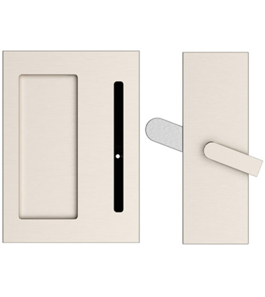 Modern Rectangular Barn Door Privacy Lock Set