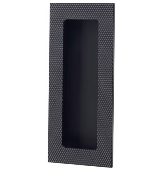 Modern Rectangular Knurled Flush Pull
