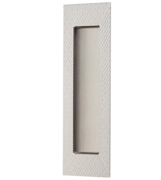 Modern Rectangular Knurled Flush Pull