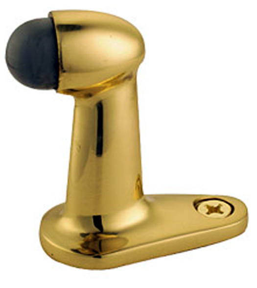 Solid Brass Gooseneck Floor Mounted Door Stop