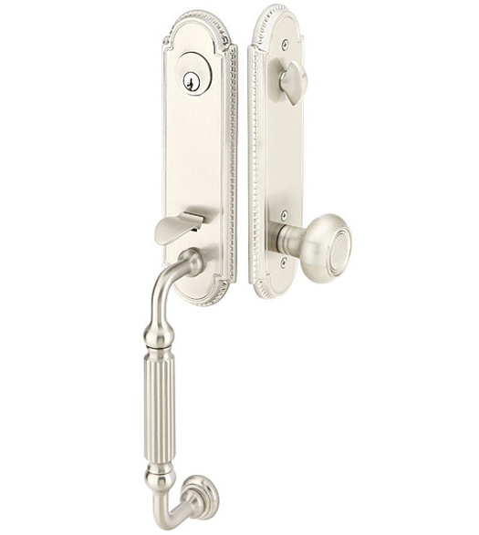 Ribbon Grab Orleans Entry Door Handleset