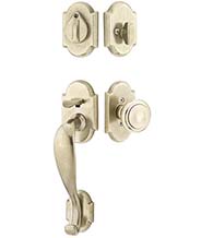 Two Piece Denver Sandcast Bronze Handleset, Emtek 451211