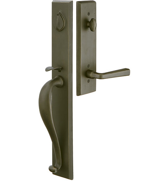 Sandcast Bronze Rectangular Handleset