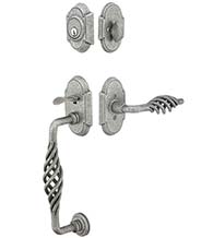Two Piece Lafayette Wrought Steel Handleset, Emtek 461212