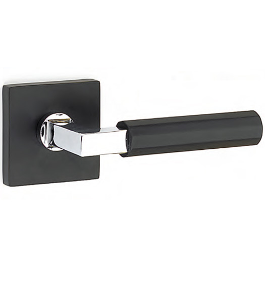L-Squared Faceted Lever with Square Rose