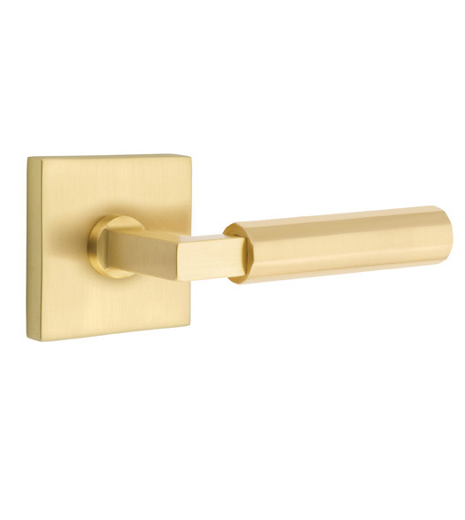L-Squared Faceted Lever with Square Rose