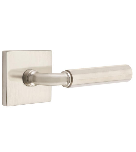 R-Bar Faceted Lever with Square Rosette