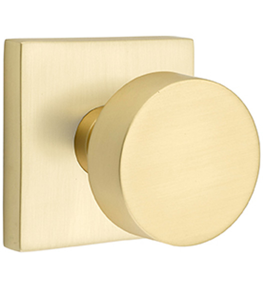 Round Knob with Modern Square Rosette
