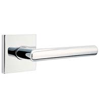 Modern Brass Stuttgart Lever with Square Rose, Emtek 5050STU