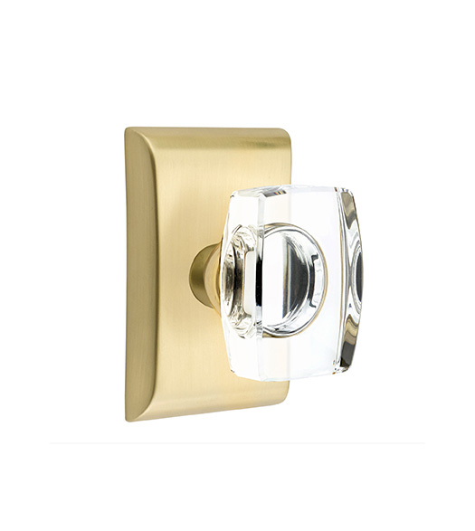 Clear Crystal Windsor Knob with Neos Rosette