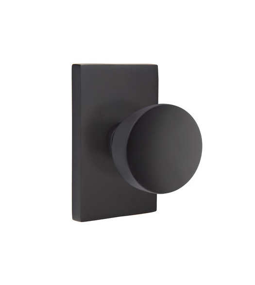 Half Round Laurent Knob with Rectangular Rose