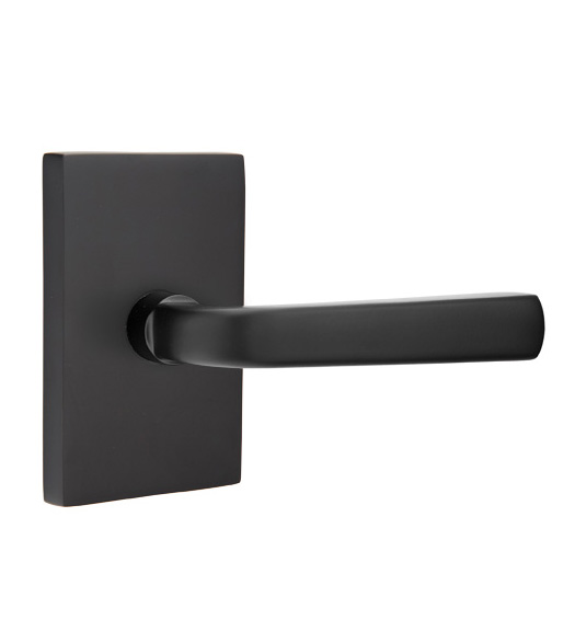 Sion Lever with Modern Rectangular Rosette