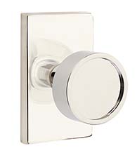Verve Knob with Modern Rectangular Rose, Emtek 5052VR